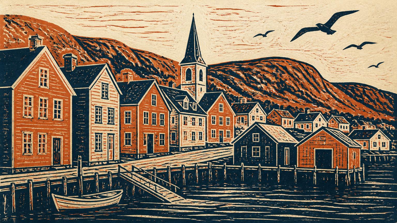 Illustration of Carbonear, Newfoundland